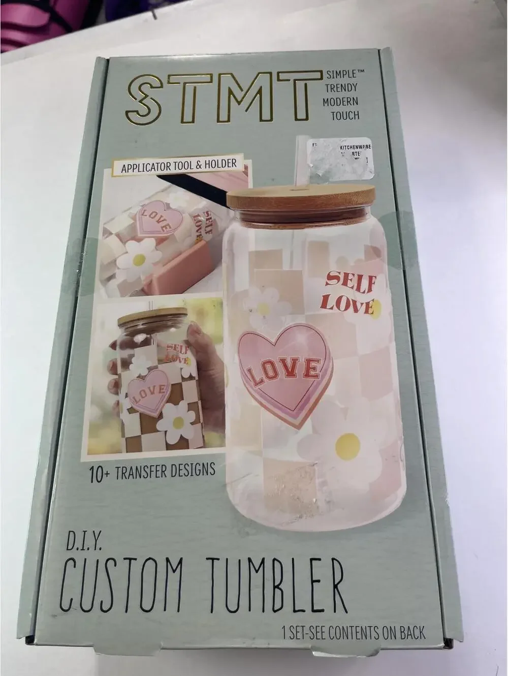 STMT DIY Custom Tumbler Kit with Transfer Designs and Applicator Tool BPA Free